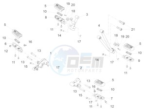 V7 III Anniversario 750 e4 (EMEA) drawing Foot rests