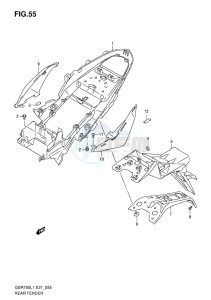 GSR750 EU drawing REAR FENDER