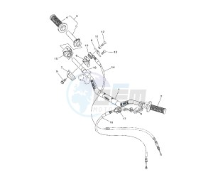 YZ LC 125 drawing STEERING HANDLE AND CABLE