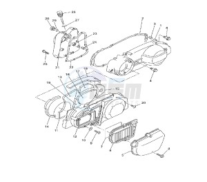 YP R BLACK X-MAX 250 drawing CRANKCASE COVER