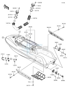 JET SKI SX-R JS1500AJF EU drawing Hull