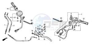 CB600F CB600F drawing HANDLE LEVER/SWITCH/ CABLE (CB600F22)