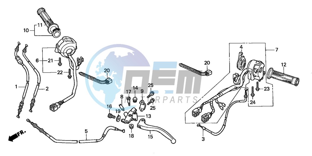 HANDLE LEVER/SWITCH/ CABLE (CB600F22)