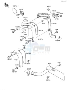 EL 250 B [ELIMINATOR[ (B2-B3) [ELIMINATOR drawing MUFFLER-- S- -