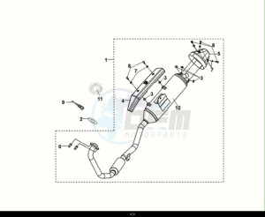 NH-X125 (ME12B2-EU) (E5) (M1) drawing EXHAUSTMUFFLER