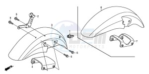 XL125V VARADERO drawing FRONT FENDER