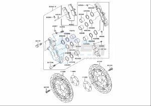 ZRX S 1200 (EU) drawing FRONT BRAKE CALIPER