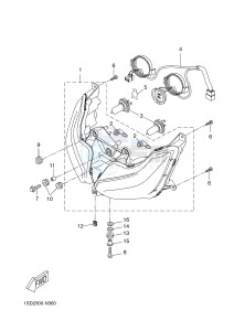 YP400RA X-MAX 400 ABS X-MAX (1SDE 1SDE 1SDE 1SDE) drawing HEADLIGHT