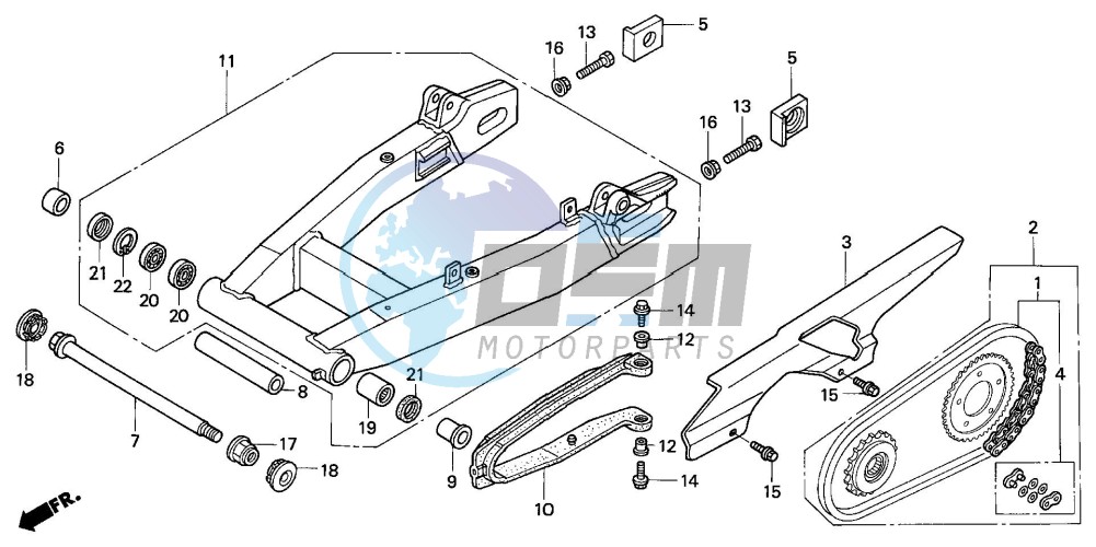 SWINGARM/CHAIN CASE