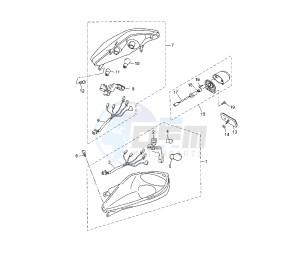 YP R BLACK X-MAX 250 drawing TAILLIGHT