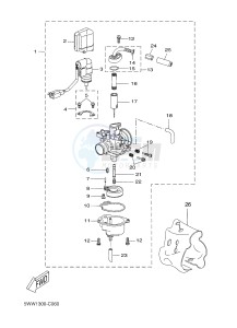 CW50N BW'S (2B7K) drawing CARBURETOR