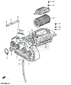 GSX1100 (Z-D) drawing AIR CLEANER (MODEL Z)