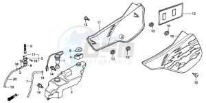 CRM50R drawing SIDE COVER/OIL TANK