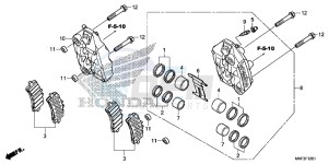 CBR1000S2H 2ED - (2ED) drawing FRONT BRAKE CALIPER (CBR1000S1/ S2)