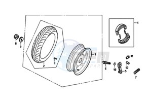 FIDDLE III 50 45KMH (L8) EU EURO4 drawing REAR WHEEL