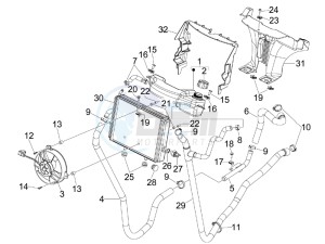 Carnaby 250 4t ie e3 drawing Cooling system