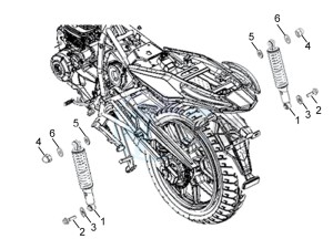 STX 150 drawing Rear Shock absorber