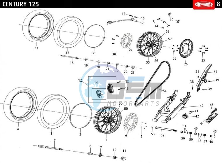 WHEELS - CHAIN - SWING ARM