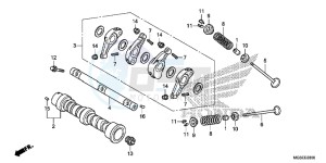 NC700SAC drawing CAMSHAFT/ VALVE