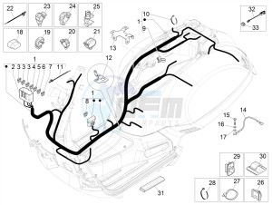 SUPER GTS 300 4T 4V IE ABS E3 (APAC) drawing Main cable harness