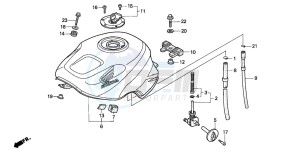 CBR900RR FIRE BLADE drawing FUEL TANK (1)