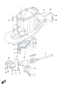 DF 300B drawing Drive Shaft Housing w/Transom (X)