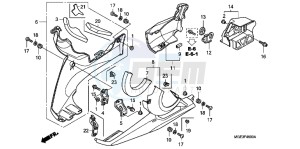 VFR1200FDC VFR1200F Dual Clutch E drawing LOWER COWL