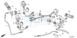 CBR125RTC drawing HANDLE LEVER/SWITCH/CABLE