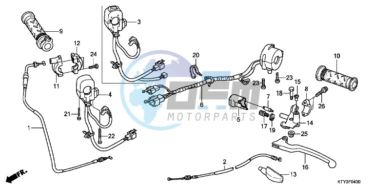 HANDLE LEVER/SWITCH/CABLE