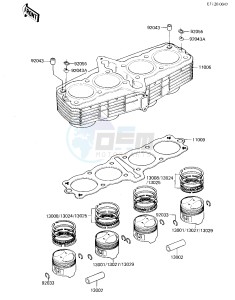 ZX 750 A [GPZ 750] (A3) [GPZ 750] drawing CYLINDER_PISTONS