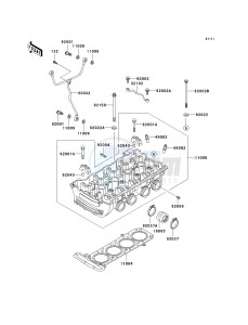 ZG 1000 A [CONCOURS] (A6F) A6F drawing CYLINDER HEAD