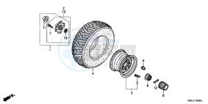 TRX500FAB drawing REAR WHEEL