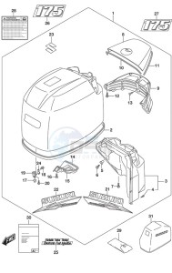 DF 175 drawing Engine Cover (White)