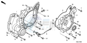 TRX500FPAD TRX500FPA ED drawing REAR CRANKCASE COVER