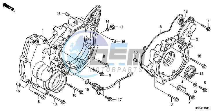 REAR CRANKCASE COVER