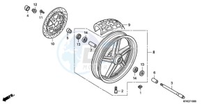 VTR2509 France - (F / CMF LL MK) drawing FRONT WHEEL