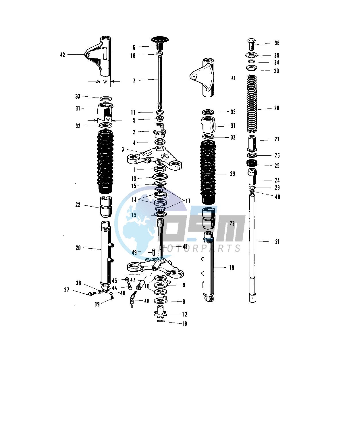 FRONT FORK A1A-A7SSA