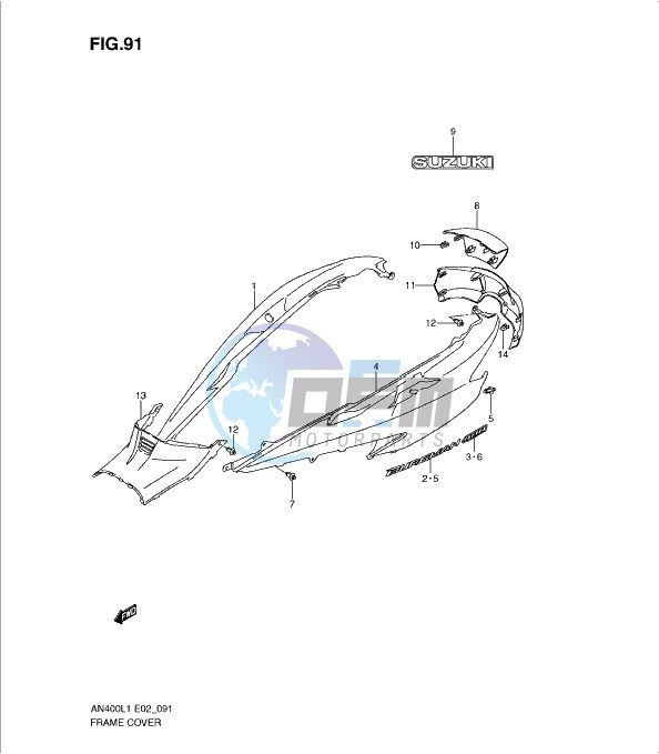 FRAME COVER (AN400ZAL1 E51)