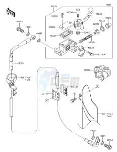 KX85 KX85CJF EU drawing Front Master Cylinder