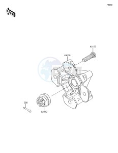 BRUTE FORCE 750 4x4i EPS KVF750HHF EU drawing Front Hub