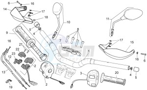 Dorsoduro 750 ABS USA-CND (NAFTA) (CND, USA) drawing Handlebar - Controls