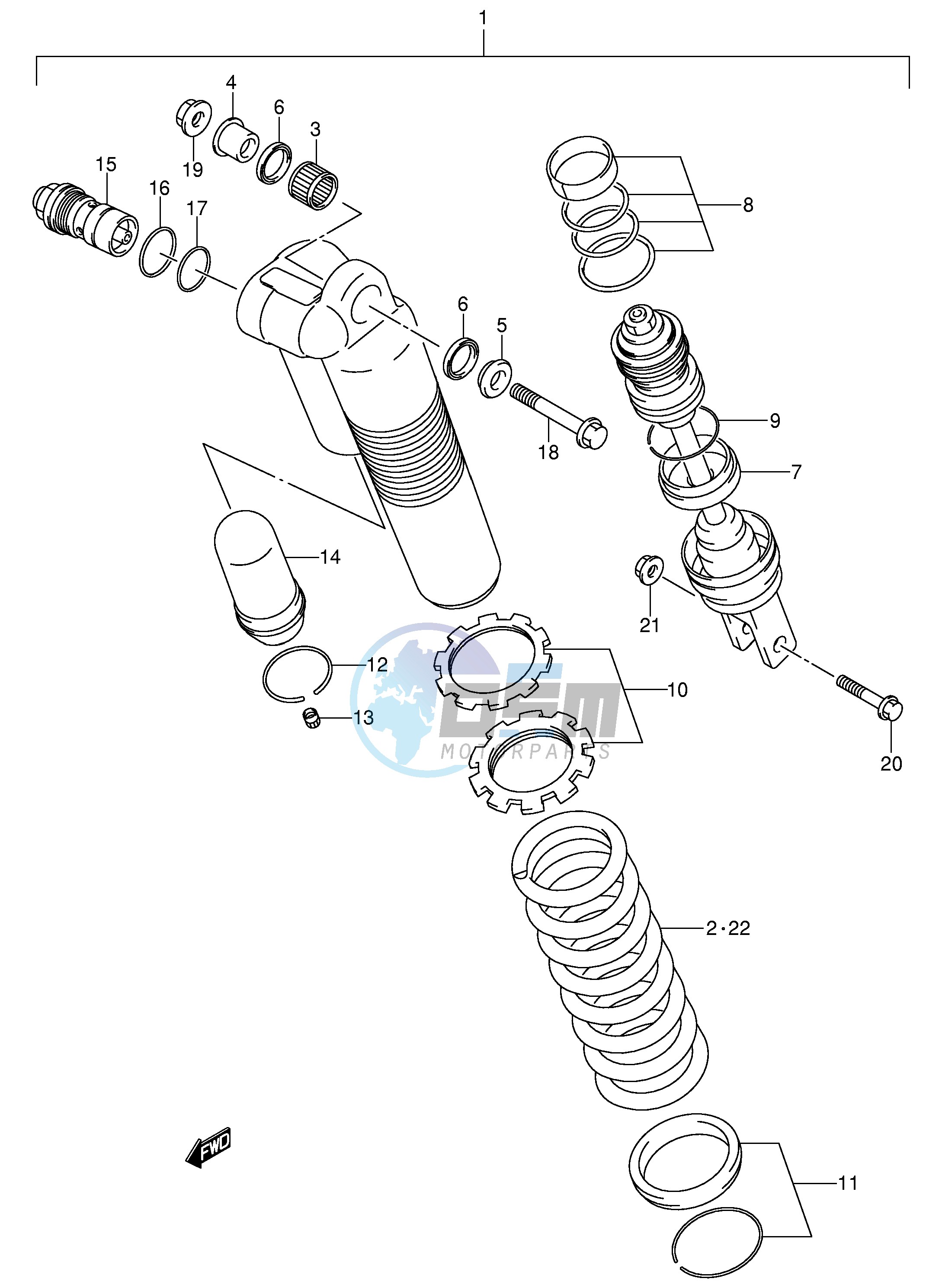 REAR SHOCK ABSORBER (MODEL K3)