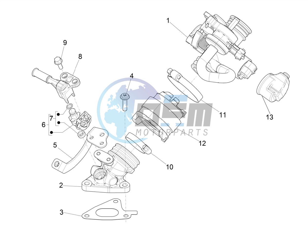 Throttle body - Injector - Induction joint