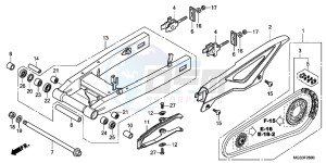 NC700XAD NC700X ABS Europe Direct - (ED) drawing SWING ARM