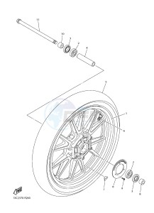 XVS950CU XVS950 ABS (1XC2) drawing FRONT WHEEL