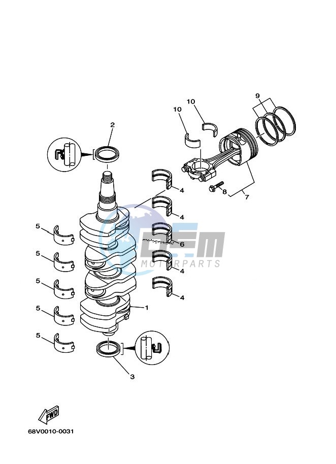 CRANKSHAFT--PISTON