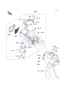 ZX 600 P [NINJA ZX-6R] (7F-8FA) P8FA drawing AIR DUCT