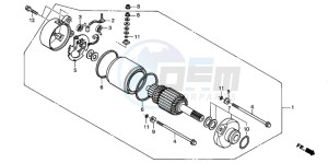 TRX250EX SPORTRAX 250 EX drawing STARTING MOTOR