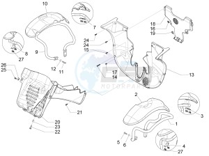 MP3 500 LT E4 Sport - Business (EMEA) drawing Wheel huosing - Mudguard