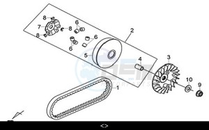 JOYRIDE 300 16 (LJ30W2-EU) (M2) drawing MOVABLE DRIVE FACE ASSY.